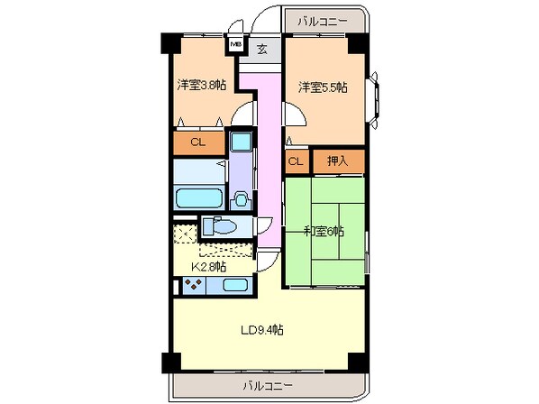 岩塚駅 バス11分  鷹居下車：停歩9分 1階の物件間取画像